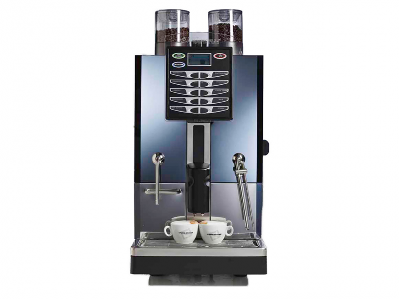 Nuova Simonelli Talento Automatic Espresso Machine, Adjustable Height, Front View, Small Cup Drink Pour